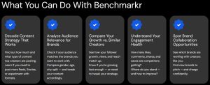 Features of the Benchmarkr tool by Kalakaaar